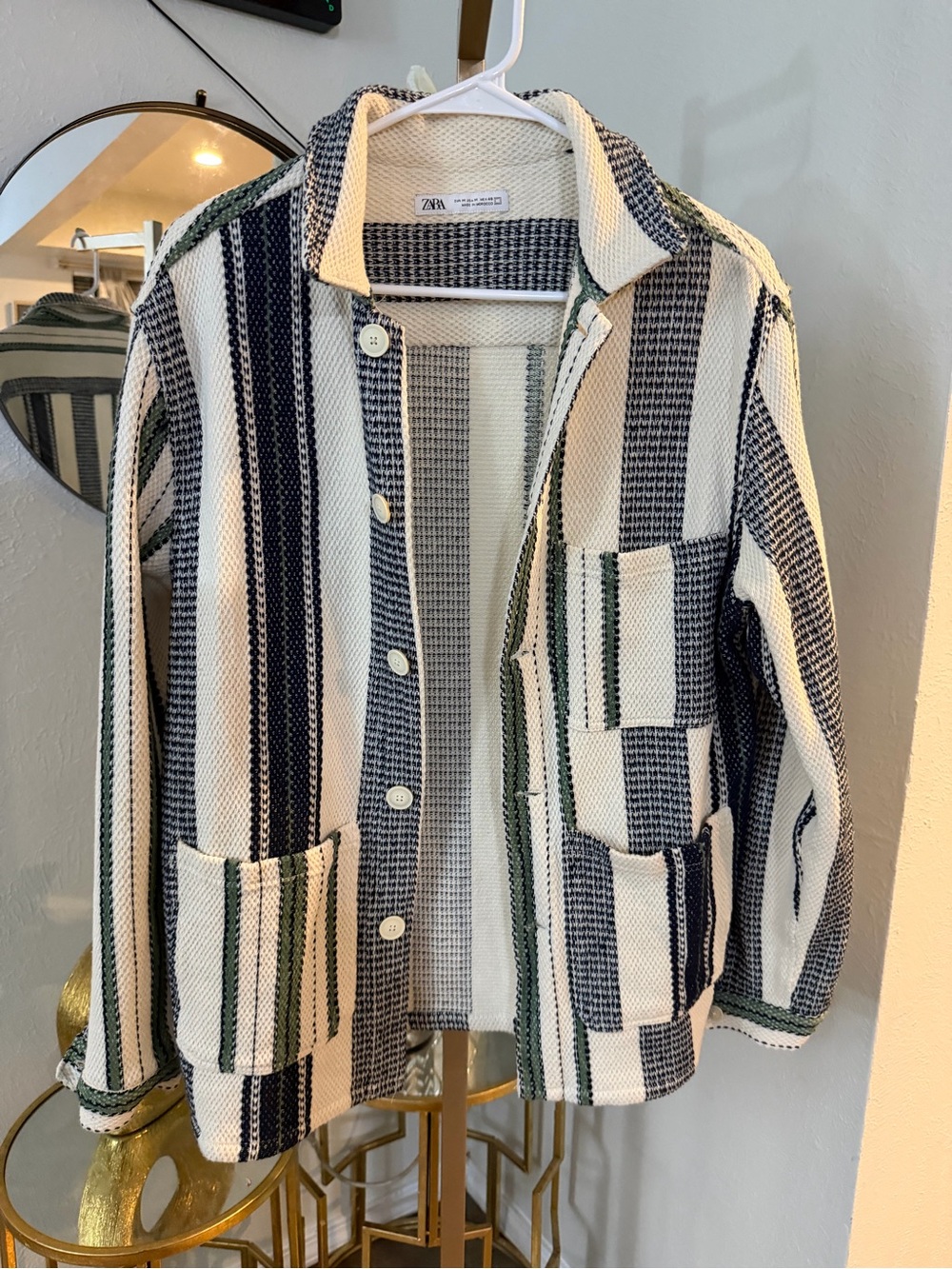Zara Unisex Rustic Woven Chore Jacket Overshirt